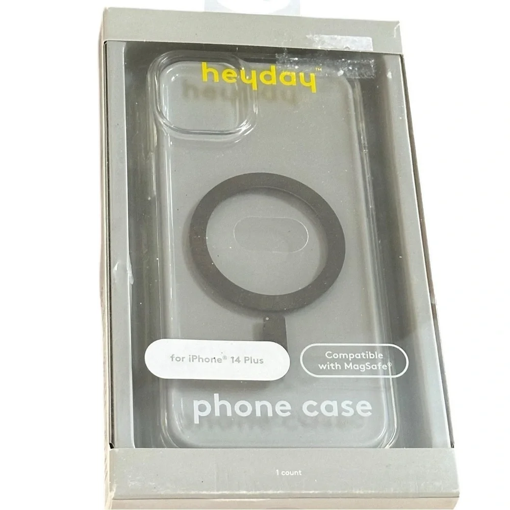 Heyday NIB MagSafe Antimicrobial Clear Hardshell iPhone 14 Plus Case